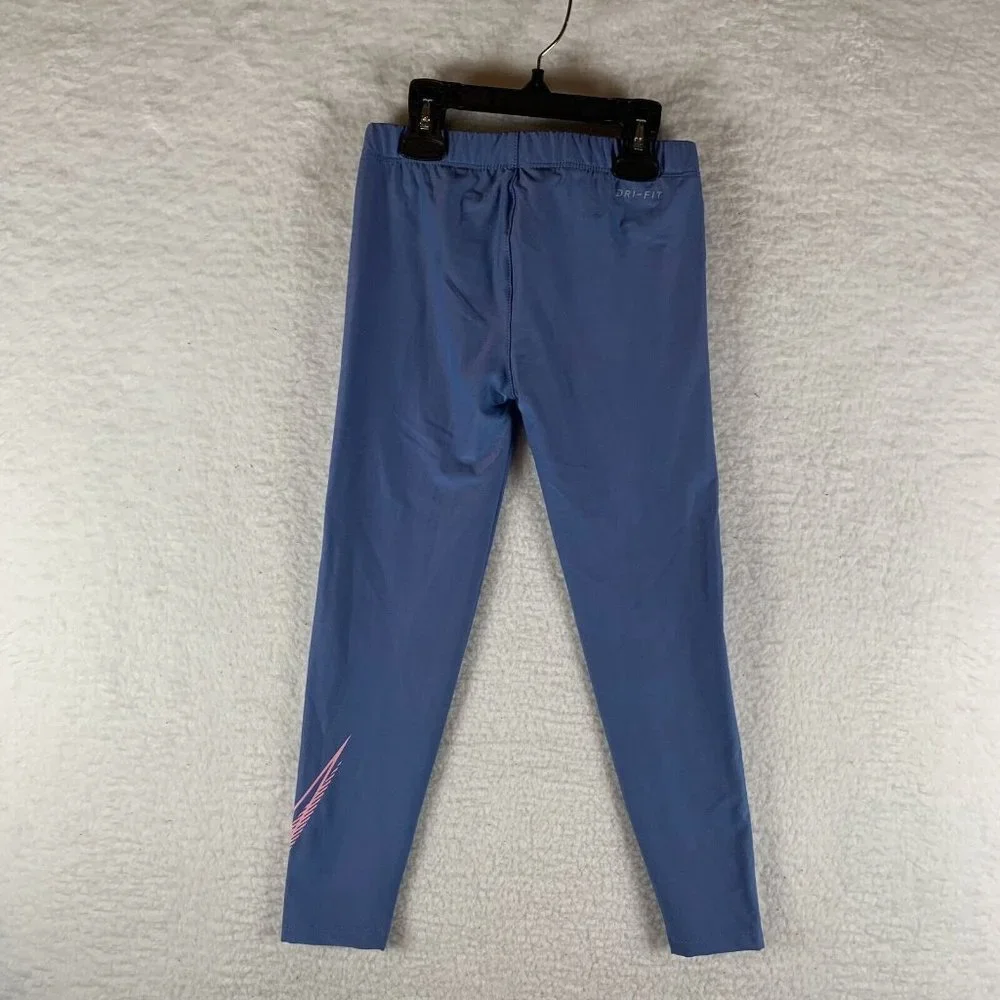 Nike Iridescent Legging Girls Large Blue‎ Dri-Fit Royal Pulse Pull On 6823